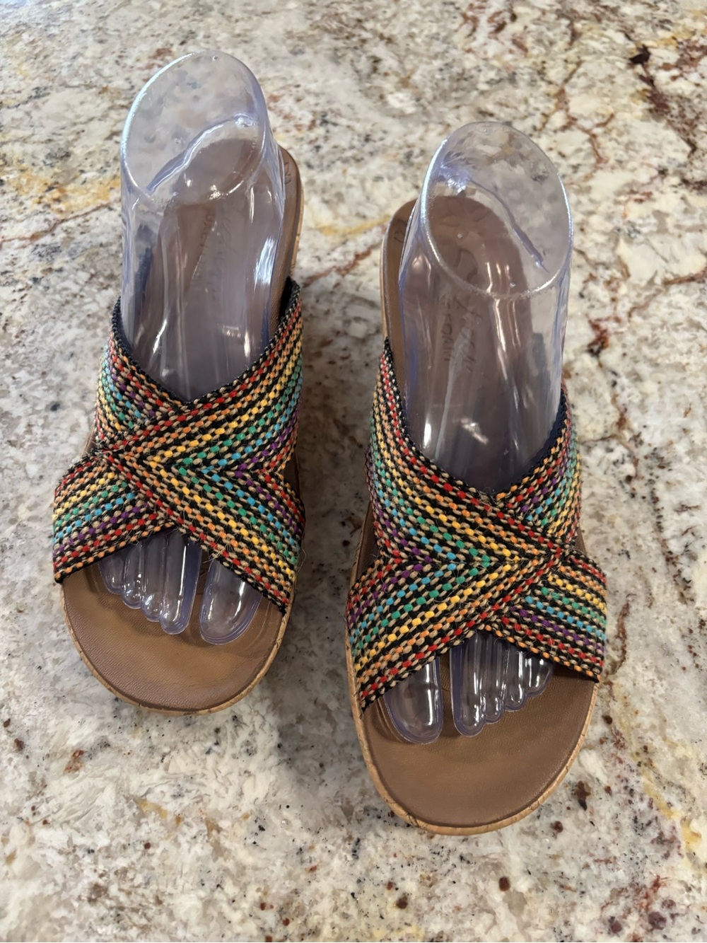 Skechers Multicolor Woven Crisscross Slide Sandals